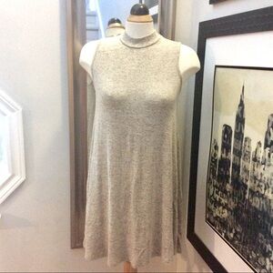 Acemi light sweater mini grey turtleneck dress